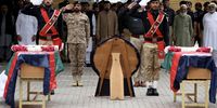 Pakistani security officials and victims' relatives attend the funeral ceremony of two police personnel, who were killed when militants opened fire at a checkpoint in the Regi Model Town neighborhood, in Peshawar, Pakistan, 20 July 2023. According to Khyber Pakhtunkhwa police, on 20 July two police officers were killed and two others wounded during an overnight gun attack by unidentified armed men at a roadside checkpoint Peshawar, the capital of Khyber Pakhtunkhwa province bordering Afghanistan.  EPA-EFE/BILAWAL ARBAB