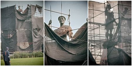 Durban’s King Shaka still under wraps two years later, 14 years after ‘herd boy’ chopped down