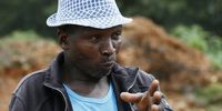 A school governing board member, Mkhuseli Gqalelo ,during the construction of new school toilets by Sibanye Stillwater, in Libode, Eastern Cape. (Photo: Felix Dlanglamandla)