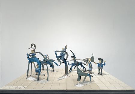 The Unpacking of Janjaweed (devils on horseback), a sculptural assemblage by Kevin Brand