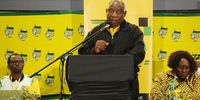 ANC President Cyril Ramaphosa addressing delegates at the parties elective conference held at the Olive convention center in Durban 24 July 2022, Photo; Phumlani Thabethe