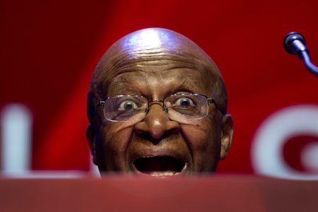 Tutu home from hospital in time to celebrate wife's birthday
