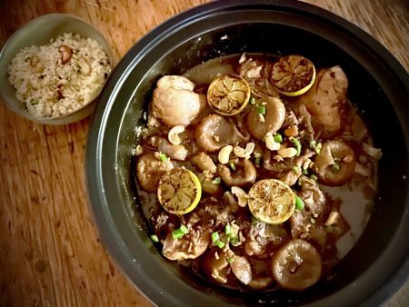 From the archives: Chicken tajine with dried figs, cashews and limes