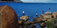 Rock Hopper anglers. Photographer: Anne Rogers