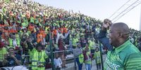 Gayton McKenzie at the Patriotic Alliance (PA) Victory Rally At Athlone Stadium on May 10, 2024 in Cape Town, South Africa. According to the Patriotic Alliance, this is the first time in the history of the country that a political rally is attended by registered South Africans voters only. (Photo by Gallo Images/Brenton Geach)