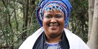 Hipor Hlathana, coordinator of the Traditional Healers Organisation’s Langa branch, was part of the tree planting efforts on Friday, 20 June 2025, along the Woodcutters Trail at Newlands Forest . (Photo: Kristin Engel)
