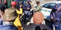 A general view during Operation Dudula in Rosettenville on July 26, 2025 in Johannesburg, South Africa. The group claims many South African citizens are left homeless while these buildings are taken over, often by foreign nationals, and accuses police of inaction. (Photo by Gallo Images/Fani Mahuntsi)