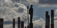 epa09123742 Moscow municipal workers clean the Yuri Gagarin monument in preparation for Cosmonaut Day, the 60th anniversary of Yury Gagarin's space flight, in Moscow, Russia, 09 April 2021. The monument is  over 40 meters tall. Russia marks the 60th anniversary of the first human spaceflight on April 12.  EPA-EFE/SERGEI ILNITSKY