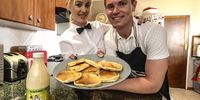 Luné Naude-Human and husband Dries Human reminiscing about there successful new pancake business.<br>(Photo: Christiaan Kotze)