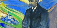A portrait of philosopher Friedrich Nietzsche by Edvard Munch (1906). Photo: Thiel Gallery, Stockholm