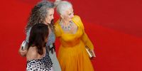 CANNES, FRANCE - JULY 06: (L to R) Iris Berben, Andie MacDowell and Dame Helen Mirren attends the "Annette" screening and opening ceremony during the 74th annual Cannes Film Festival on July 06, 2021 in Cannes, France. (Photo by EPA/Getty Images)