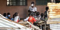 Young students in a precarious classroom at Mahate Elementary School in Pemba, Cabo Delgado, Mozambique, 08 April 2021. The violence unleashed more than three years ago in Cabo Delgado province escalated again about two weeks ago, when armed groups first attacked the town of Palma. (Photo: EPA-EFE/JOAO RELVAS)
