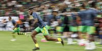 Jamaica players warm up before the start of the CONCACAF Gold Cup semifinal soccer match between Mexico and Jamaica in Las Vegas, Nevada, USA, 12 July 2023. EPA-EFE/CAROLINE BREHMAN