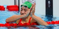 Tatjana Smith after finishing second in the women’s 200m breaststroke final at the 2024 Paris Olympic Games on 1 August 2024. (Photo: Roger Sedres / Gallo Images)