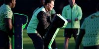 Rassie Erasmus, the South Africa director of rugby, holds a tackle bag during the South Africa Springboks training session held at The Lensbury on November 22, 2022 in Teddington, England. (Photo: David Rogers / Getty Images)