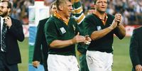 Rudolf Straeuli and Hannes Strydom of the 1995 Springboks. (Photo: Wessel Oosthuizen/Gallo Images)
