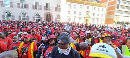 Taxing time — hundreds of SARS workers out on national strike for higher wages