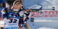Vetle Sjaastad Christiansen of Norway at the shooting range during zeroing ahead of the Men's 20km race at the IBU Biathlon World Championships in Oberhof, Germany, 14 February 2023.  EPA-EFE/RONALD WITTEK