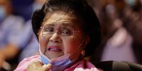 Former Philippine first lady Imelda Marcos looks on during a dedication ceremonies in her honor at the Metropolitan Manila Development Authority (MMDA) offices in Pasig City, Metro Manila, Philippines, 12 November 2025. A former governor of the Metro Manila Commission, the predecessor of the MMDA, Marcos made a rare public appearance as an MMDA film festival auditorium facility was dedicated in her honor.  EPA/ROLEX DELA PENA