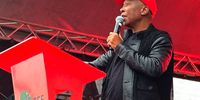 Julius Malema, leader of the EFF, speaks in Gqeberha ahead of the local elections 2026.