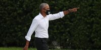 NORTH MIAMI, FLORIDA - OCTOBER 24: Former President Barack Obama arrives to speak in support of Democratic presidential nominee Joe Biden during a drive-in rally on October 24, 2020 in North Miami, Florida.  Mr. Obama is campaigning for his former Vice President before the Nov. 3rd election. (Photo by Joe Raedle/Getty Images)