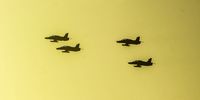 South African Air Force Hawks flyover after SONA. Photographer: Martin Etsebeth