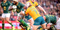 Siya Kolisi (c) of the Springboks on attack during the Castle Lager Rugby Championship match between South Africa and Australia at Emirates Airline Park on August 16, 2025 in Johannesburg, South Africa. (Photo: Anton Geyser / Gallo Images)