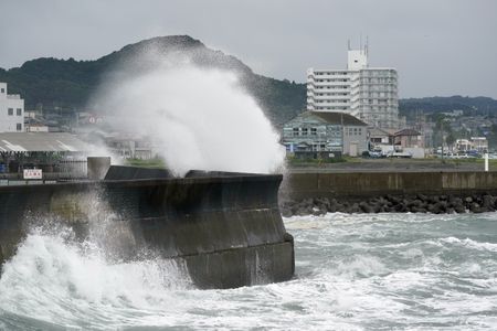 Japan orders evacuations as Typhoon Dolphin approaches, cancels 500 flights