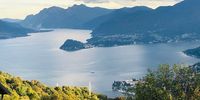 Sunset over Menaggio, Lake Como.