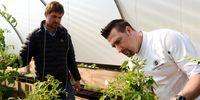 Lanzerac’s executive chef Stephen Fraser with farm manager Philip le Roux. (Photo: Supplied)