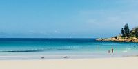 Summer’s day on Fish Hoek beach .