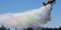 Rainbow Warrior. Cropsprayer Used for Fire Fighting.