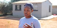 Naledi Meletse, 26, from Westonaria has been excluded from receiving the R350 grant on the grounds that she is receiving Unemployment Insurance Fund, (UIF.) She told Daily Maverick that she has never worked a formal job that could provide her with UIF. (Photo: Denvor De Wee)