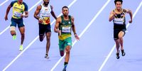  (L-R) Mateus de Lima of Team Brazil, Indika Gamage of Team Sri Lanka, Mpumelelo Mhlongo of Team South Africa and Eddy Bernard of team Malaysia compete in the Para Athletics Men's 100m - T44 Final on day Four of the Paris 2024 Summer Paralympic Games at Stade de France on September 01, 2024 in Paris, France. (Photo by Tasos Katopodis  /Getty Images)