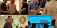 From top left, truffle trio Adam Robinson, Max Bastard and Matt Draper; and Chef Adam Robinson living the cook’s story in and out the kitchen. (Photos: Wanda Hennig)