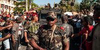 Protesters welcome members of the military a during a rally in Antananarivo, Madagascar, 14 October 2025. Madagascar's president Andry Rajoelina has confirmed he has fled the country during an address to the nation on social media after CAPSAT, an elite military unit, joined the protesters over the weekend. He has also announced the dissolution of the Malagasy National Assembly.  EPA/HENITSOA RAFALIA