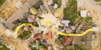 IVINGHOE, BUCKINGHAMSHIRE - JULY 18: A general drone view of the set of the new film production "Wicked" on July 18, 2023 in Ivinghoe, Buckinghamshire. Filming has been brought to a halt on the set of the musical Wicked, starring singer Ariana Grande, due to the US Actors strike that began on Friday. The Actors' union Sag-Aftra wants to re-negotiate terms with studios on residuals for repeat showings and around the ownership of Actors' AI likenesses. (Photo by Leon Neal/Getty Images)