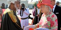 Queen Elizabeth II shakes hands with Sultan Qaboos bin Said of Oman, during a five-day state visit to the Gulf region, on 28 November 2010 in Muscat, Oman. (Photo: John Stillwell / WPA Pool / Getty Images)