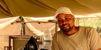 Januario Dambane, Anvil Bay front of house manager. Began his hospitality journey by assisting to build the camp over ten years ago.
