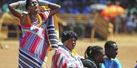 An elder performs the magical mifhululu call during a dance competition in Limpopo. (Photo: Lucas Ledwaba)