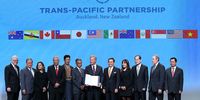 Ministers from 12 countries after signing the TPP in 2016 in New Zealand. The US later withdrew. (Photo: Fiona Goodall/Getty Images)