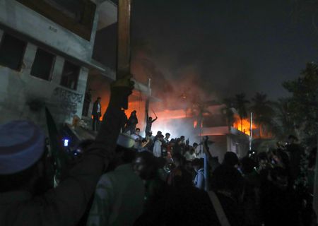 Bangladesh protesters torch ousted PM Hasina's father's home