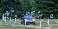 Vehicles arrive at the Point Drive In, near Sunbury, Pennsylvania, for the Shikellamy High School graduation. (Photo: Glen Retief)
