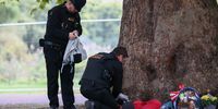Police search bags in advance of the State Funeral Procession of Queen Elizabeth II in London, Britain, 19 September 2022.  Britain's Queen Elizabeth II died at her Scottish estate, Balmoral Castle, on 08 September 2022. The 96-year-old Queen was the longest-reigning monarch in British history.  (Photo: EPA-EFE / ADAM VAUGHAN)