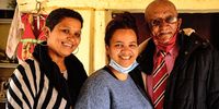 Natalie ‘Tilly’ Van Schalkwyk, Ru-Ann Zass and Oom ‘Woeka’ Jurie van Rooy.Photo:Angus Begg
