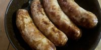 Pork sausages came out really well, good colour and a snap on the skin. (Photo: Bianca Coleman)