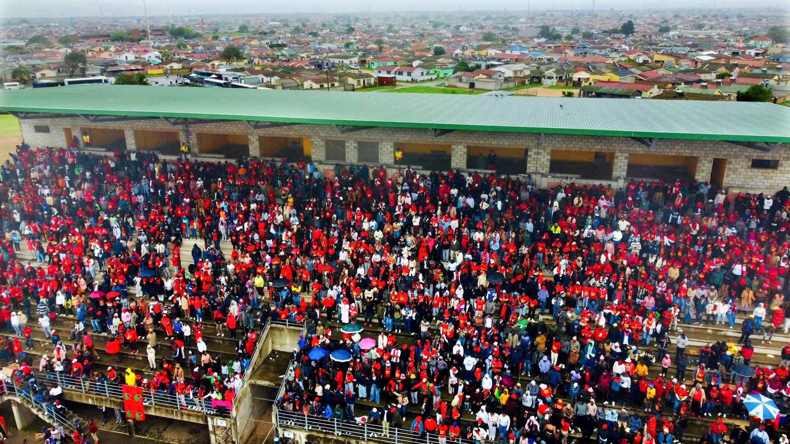 EFF supporters gather in Gqeberha to hear Julius Malema launch the party’s manifesto ahead of local elections 2026.