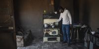 Sello Moloi, 39, from Mount Paul Farm in the Free State, as seen in his family’s kitchen. He expressed concern at unemployment and their lack of electricity and water issues.<br>Photo / Shiraaz Mohamed.