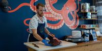 Kurt Hill of Cape Fish with a hunk of dry aged tuna. (Photo: Supplied) <br>
