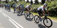 Colombian rider Egan Arley Bernal Gomez (R) of Team Sky in action during the 2nd stage of the 105th edition of the Tour de France cycling race over 182.5km between Mouilleron-Saint-Germain and La Roche-Sur-Yon, France, 08 July 2018.  EPA-EFE/SEBASTIEN NOGIER
